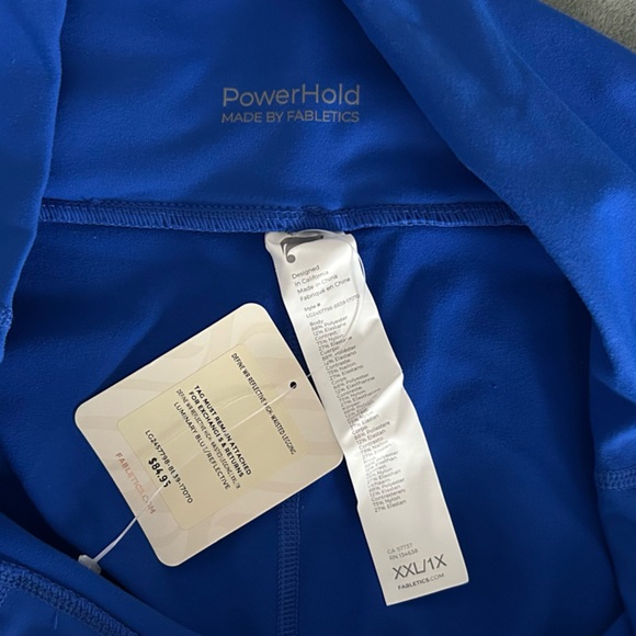 Fabletics Blue Athletic Leggings with Reflective Stripes - 1x - Picture 3 of 4